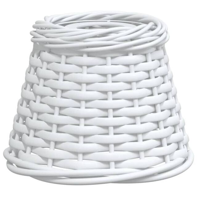 Berkfield Home Ceiling Lamp Shade White √ò15x12 cm Wicker - Size: 15x12 cm - image 1