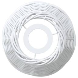 Berkfield Home Ceiling Lamp Shade White √ò15x12 cm Wicker - Size: 15x12 cm - thumbnail 5