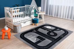 RugsX Fun Rug in Grey - Size: 80 cm x 150 cm - thumbnail 4