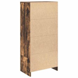 Berkfield Home Cabinet with Drawer Smoked Oak 55.5x34x119.5 cm Engineered Wood in Brown - thumbnail 8