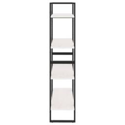 Berkfield Home 4-Tier Book Cabinet White 80x30x140 cm Solid Pine Wood - Size: 80 x 30 x 140 cm - thumbnail 6