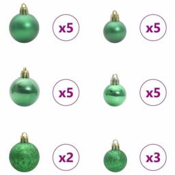 Berkfield Home Slim Christmas Tree Green 210 cm PVC & Solid Pine wood - thumbnail 5