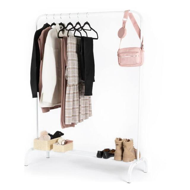 Kelvenix Freestanding Clothes Rail White - image 1