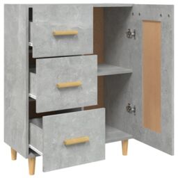 Berkfield Home Sideboard Concrete Grey 69.5x34x90 cm Engineered Wood - thumbnail 6