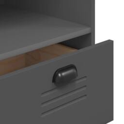 Berkfield Home Decorative Bookcase VIKEN Anthracite Grey 80x40x90 cm Engineered Wood in Dark Grey - Size: 80 x 40 x 90 cm - thumbnail 9