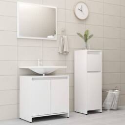 Berkfield Home Stunning 3 Piece Bathroom Furniture Set White Engineered Wood - thumbnail 2