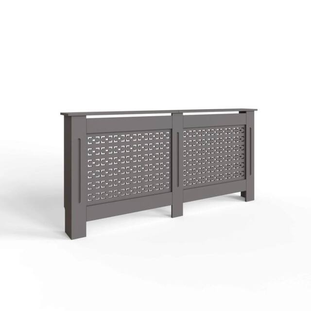 VOGREX Geometric MDF Grey Radiator Cover - image 1