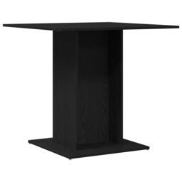 Berkfield Home Dining Table Black Oak 80x80x75 cm Engineered Wood - Size: 80 x 80 x 75 cm - thumbnail 2