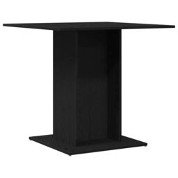 Berkfield Home Dining Table Black Oak 80x80x75 cm Engineered Wood - Size: 80 x 80 x 75 cm - thumbnail 7