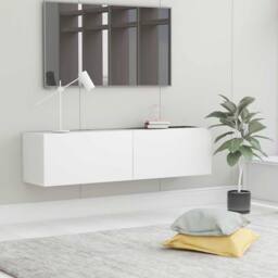 Berkfield Home TV Cabinet White 120x30x30 cm Engineered Wood - Size: 120 x 30 x 30 cm - thumbnail 2