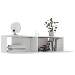 Berkfield Home TV Cabinet White 120x30x30 cm Engineered Wood - Size: 120 x 30 x 30 cm - thumbnail 3