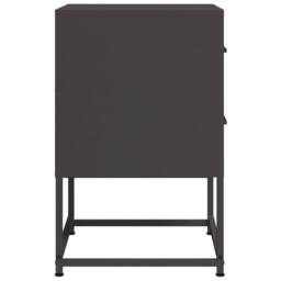 Berkfield Home Bedside Cabinets 2 pcs Black 36x39x60.5 cm Steel - thumbnail 7