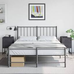 Berkfield Home Bedside Cabinets 2 pcs Black 36x39x60.5 cm Steel - thumbnail 3