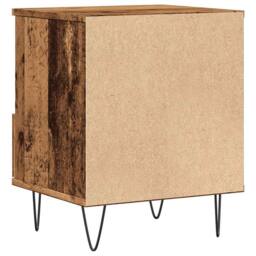 Berkfield Home Bedside Cabinet Old Wood 40x35x50 cm Engineered Wood in Brown - Size: 40 x 35 x 50 cm - thumbnail 7
