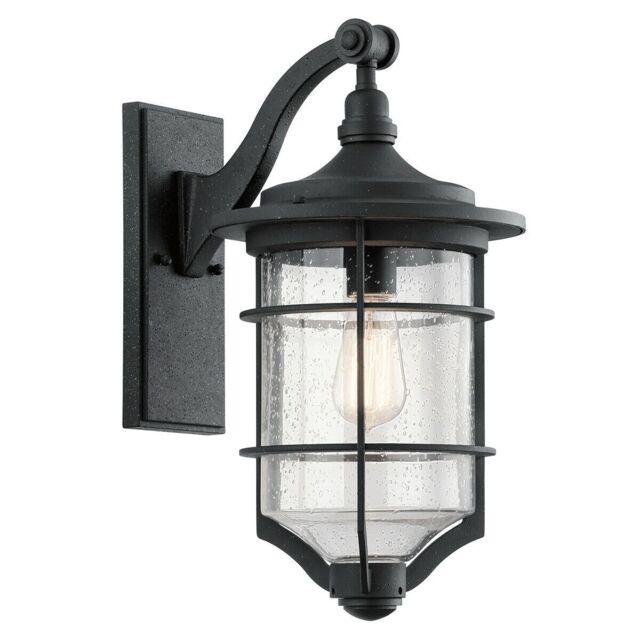 Loops Outdoor IP44 Wall Light Distressed Black LED E27 60W d01793
