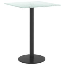 Berkfield Home Table Top White 30x30 cm 6 mm Tempered Glass with Marble Design - thumbnail 4