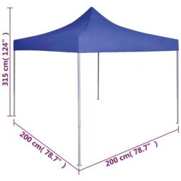 Berkfield Home Professional Folding Party Tent 2x2 m Steel Blue - thumbnail 9
