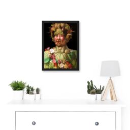 Artery8 Painting Portrait Arcimboldo Rudolf II Habsburg Vertumnus Vegetables Artwork Framed Wall Art Print A4 in Black - thumbnail 2