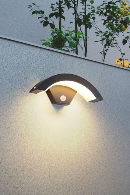 Living and Home 12W LED Eaves Outdoor Wall Light Garden Light in Black - image 1