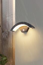 Living and Home 12W LED Eaves Outdoor Wall Light Garden Light in Black - thumbnail 2
