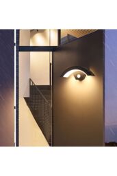 Living and Home 12W LED Eaves Outdoor Wall Light Garden Light in Black - thumbnail 6
