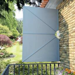 Berkfield Home Collapsible Terrace Side Awning Grey 240x160 cm - thumbnail 4
