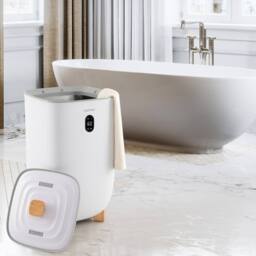 Costway 35L Large Towel Warmer Bucket Luxury Soggy Towel Heater & Dryer Combo in White - thumbnail 7