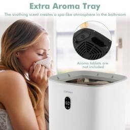 Costway 35L Large Towel Warmer Bucket Luxury Soggy Towel Heater & Dryer Combo in White - thumbnail 9