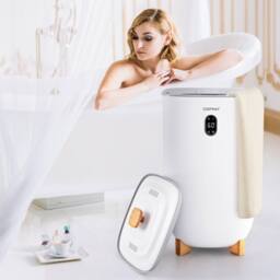 Costway 35L Large Towel Warmer Bucket Luxury Soggy Towel Heater & Dryer Combo in White - thumbnail 3