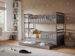 Flair Elvis Bunk Bed with Trundle & Drawers in Grey - Size: EU Single - thumbnail 4