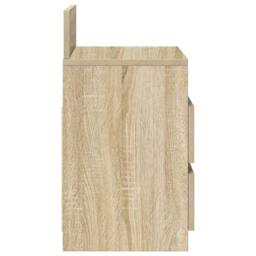 Berkfield Home Durable Bedside Cabinets 2 pcs with 2 Drawers Sonoma Oak 40x33x60 cm in Light Brown - Size: 40 x 33 x 60 cm - thumbnail 7