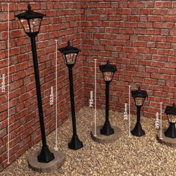mysmartbuy Solar Powered Height Adjustable Casablanca Lamp Post - 10 Lumen Weather & UV Resistant Outdoor Garden LED Light - H126.5 x 15cm - thumbnail 5