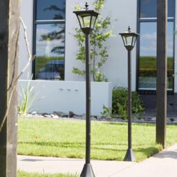 mysmartbuy Solar Powered Height Adjustable Casablanca Lamp Post - 10 Lumen Weather & UV Resistant Outdoor Garden LED Light - H126.5 x 15cm - thumbnail 2