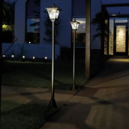 mysmartbuy Solar Powered Height Adjustable Casablanca Lamp Post - 10 Lumen Weather & UV Resistant Outdoor Garden LED Light - H126.5 x 15cm - thumbnail 3