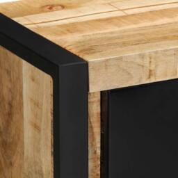 Berkfield Home TV Cabinet 80x30x35 cm Solid Rough Wood Mango in Brown - Size: 80 x 30 x 35 cm - thumbnail 6