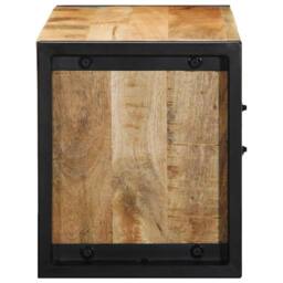 Berkfield Home TV Cabinet 80x30x35 cm Solid Rough Wood Mango in Brown - Size: 80 x 30 x 35 cm - thumbnail 4