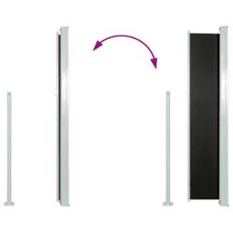 Berkfield Home Patio Retractable Side Awning 100x500 cm Black - thumbnail 5