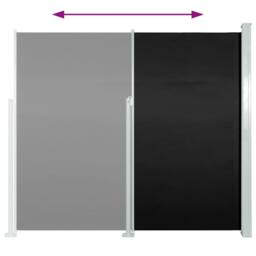 Berkfield Home Patio Retractable Side Awning 100x500 cm Black - thumbnail 6