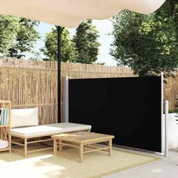 Berkfield Home Patio Retractable Side Awning 100x500 cm Black - thumbnail 2