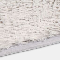 OHS Fluffy Rug Anti-Slip Plain Shaggy Floor Mat in Silver - Size: 80 cm x 150 cm - thumbnail 4