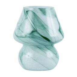 Happy Homewares Modern Mini Mushroom Glass Table Lamp with Marble Effect Pattern in Teal - thumbnail 8