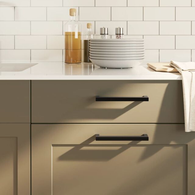 Berkfield Home Cabinet Handles 20 pcs Black 160 mm Stainless Steel - image 1