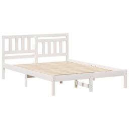 Berkfield Home Modern with Headboard White 120 x 200 cm Solid pine wood - thumbnail 3