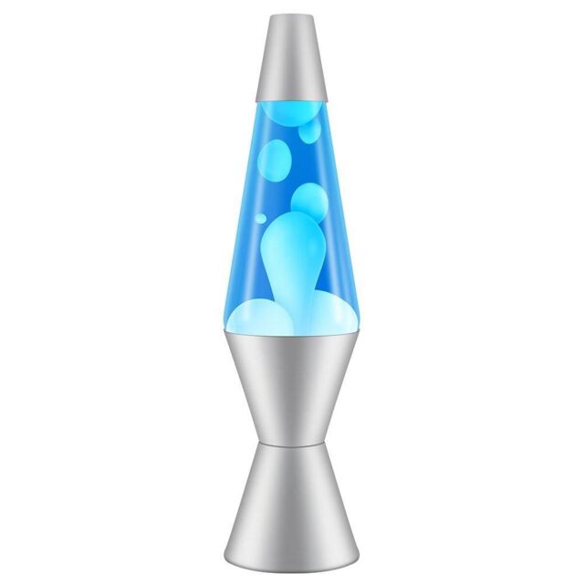 "Original Lava Lamp 14.5"" LAVA Lamp Classic (White/Blue) in Blue"