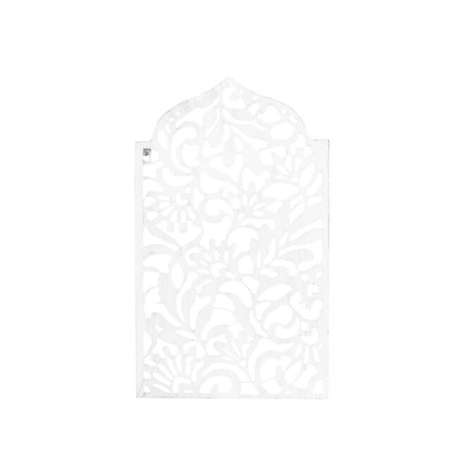 Melody Maison Distressed White Garden Wall Art Plaque - 30cm X 50cm - Size: 30 cm X 50 cm - image 1