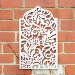 Melody Maison Distressed White Garden Wall Art Plaque - 30cm X 50cm - Size: 30 cm X 50 cm - thumbnail 5