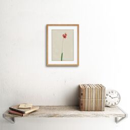 "Artery8 Wall Art Print Vintage Flower Painting Art Framed 9x7 inch in Beige - Size: W7"" x H9""" - thumbnail 2