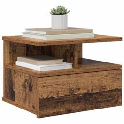 Berkfield Home Classic Floating Nightstand Old Wood 40x31x27 cm Engineered Wood in Brown - Size: 40 x 31 x 27 cm - thumbnail 1