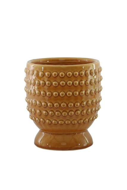 KDMD Yellow Hortus Hobart Footed Pot 20x21.5cm - Size: 20x21.5 cm - image 1