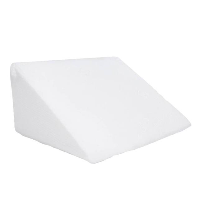 OHS Bed Wedge Pillow Back Support Cushion Memory Foam Acid Reflux Removable Cover in White - image 1